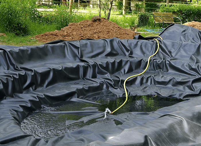Membrane étanche Pour Bassin 2x2 M - Polyéthylène 0,2 Mm - Pour étang, Piscine, Jardin - Anti-UV, Résistante